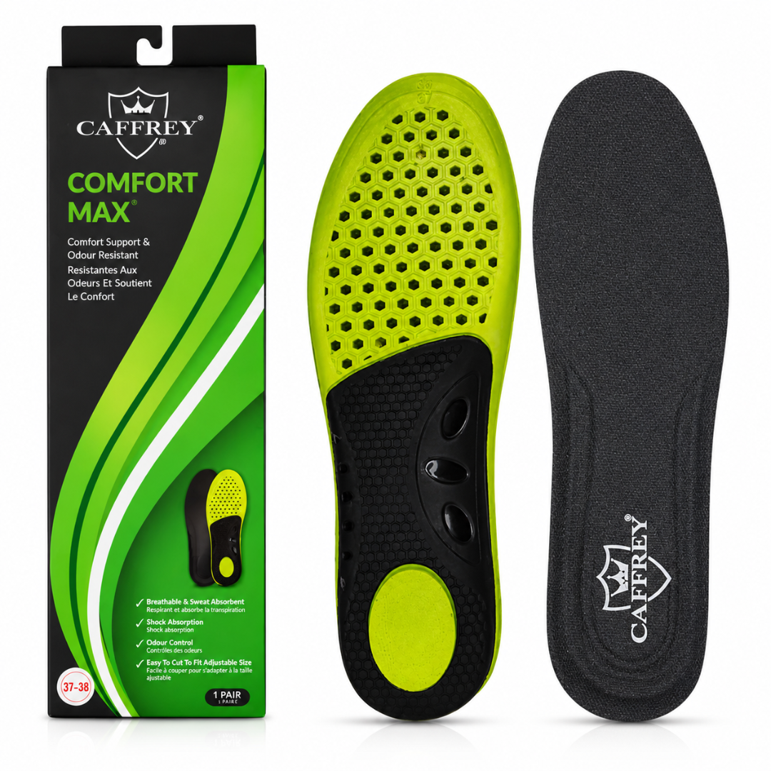 Caffrey Comfort Max Insoles – Lightweight Breathable Arch Support Insoles for All-Day Comfort