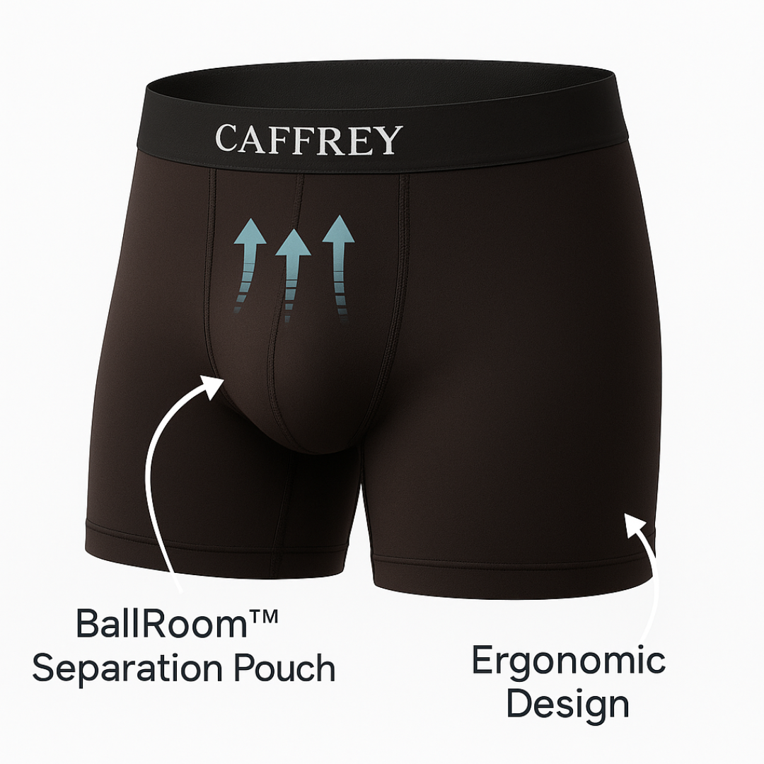 Caffrey Ballroom™ Men’s Modal-Spandex Boxer Briefs – Ultra-Soft, Moisture-Wicking Underwear with Separation Pouch