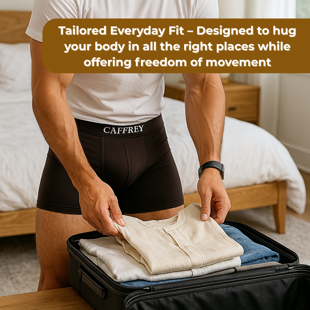 Caffrey Ballroom™ Men’s Modal-Spandex Boxer Briefs – Ultra-Soft, Moisture-Wicking Underwear with Separation Pouch