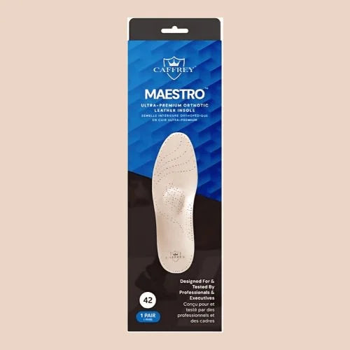 Caffrey Maestro Ultra Premium Orthotic Leather Insole