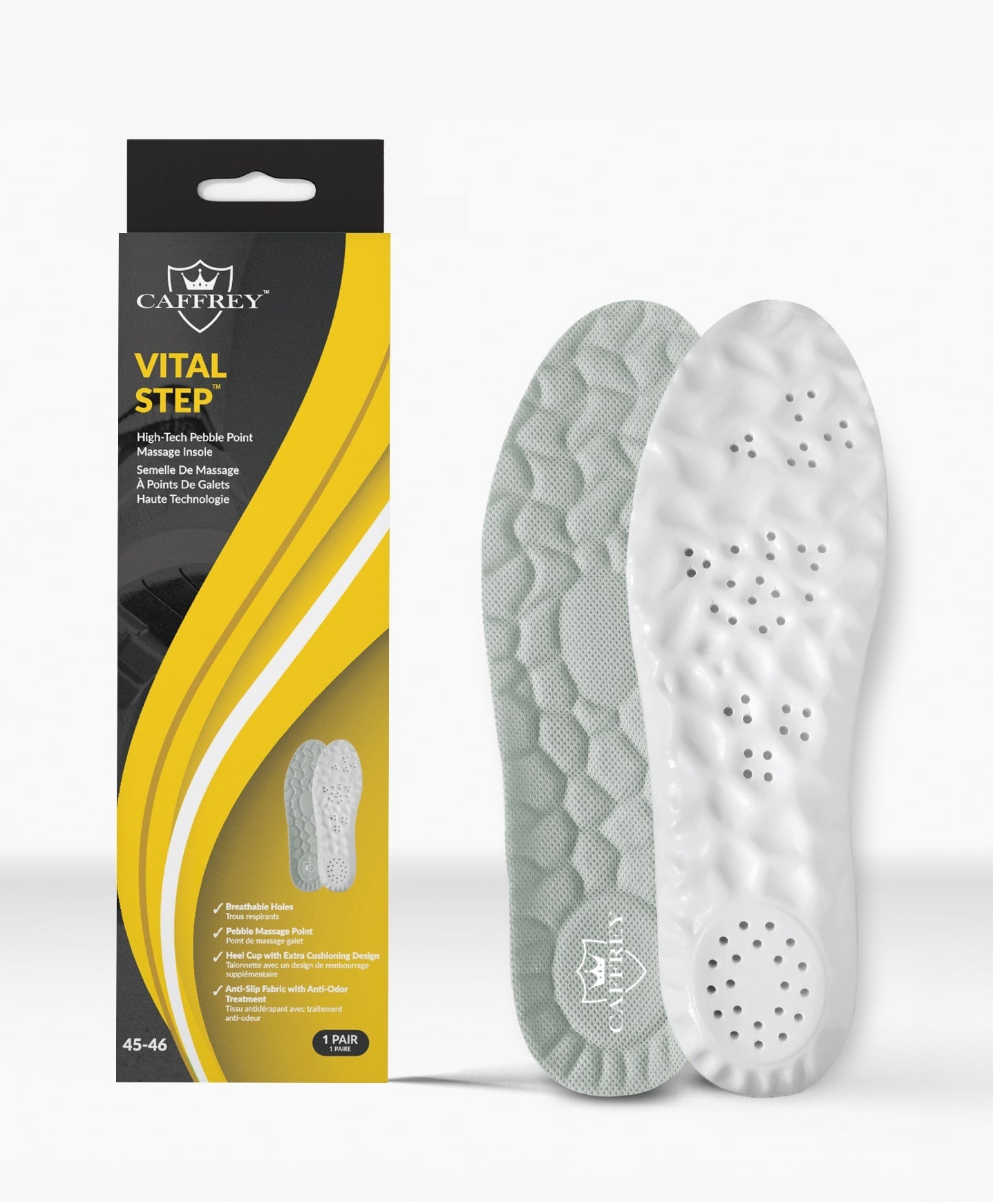 Vital Step: High-Tech Pebble Point Massage Insole