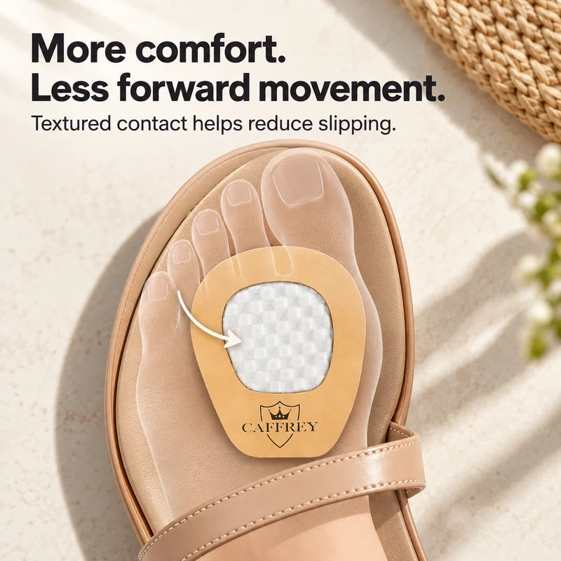 More comfort. Less forward movement. Textured contact helps reduce slipping.