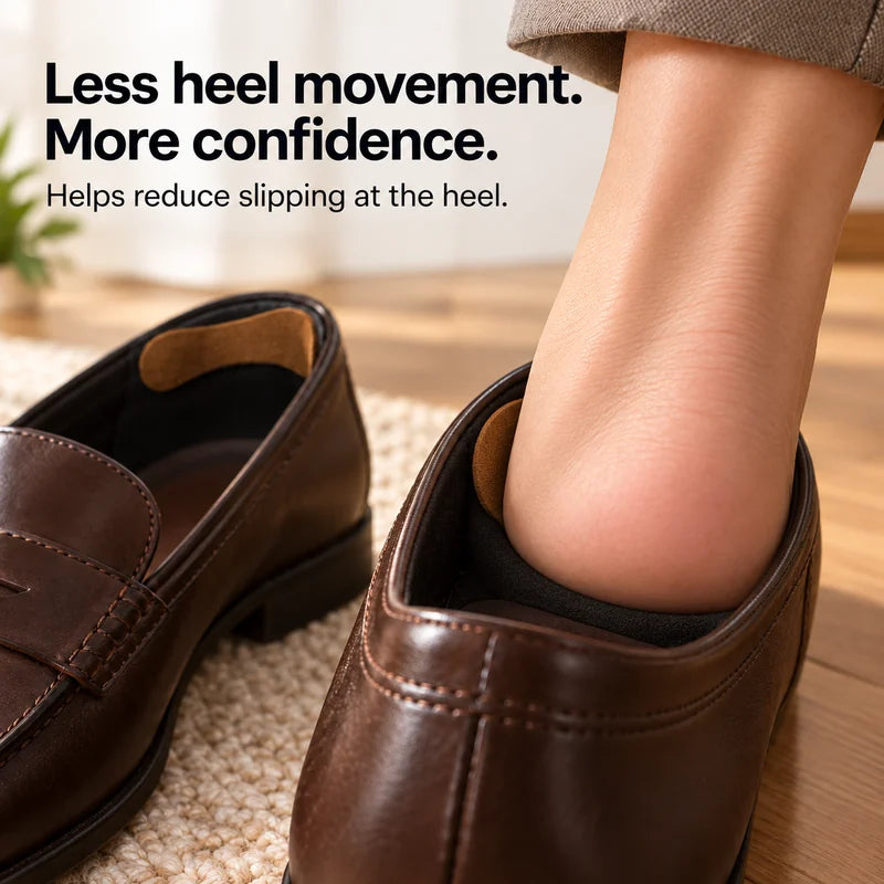 Less heel movement. More confidence. Helps reduce slipping at the heel.