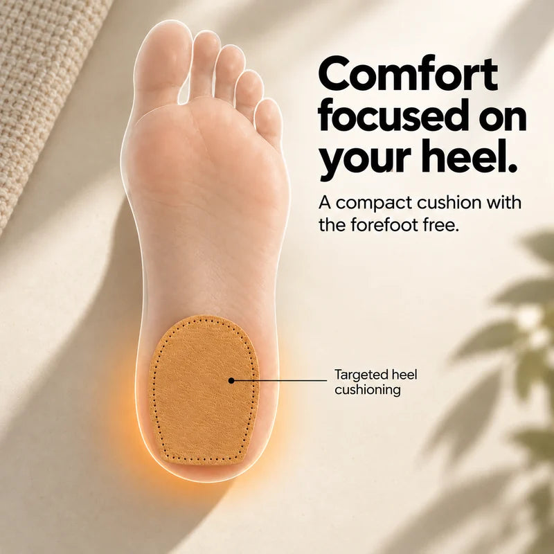 Comfort focused on your heel. A compact cushion with the forefoot free.