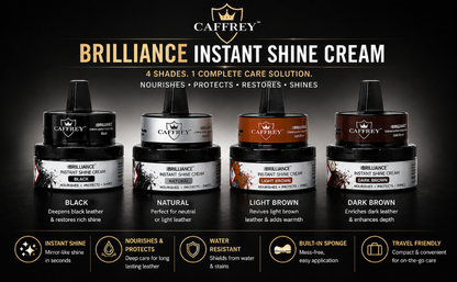 Caffrey Brilliance Instant Shine Cream — Shoe Polish, Conditioner & Leather Protector