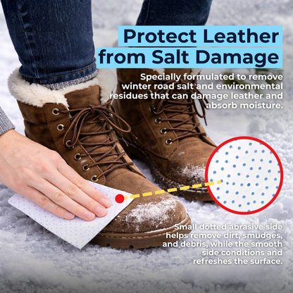 Caffrey Essential Wipes – Leather &amp; Shoe Cleaning Wipes, Salt &amp; Dirt Removal, Conditioning Oils, Individually Wrapped for Suede, Leather, Canvas, 30-Pack, Quick &amp; Easy Winter and Wet Season Shoe Care.&nbsp;