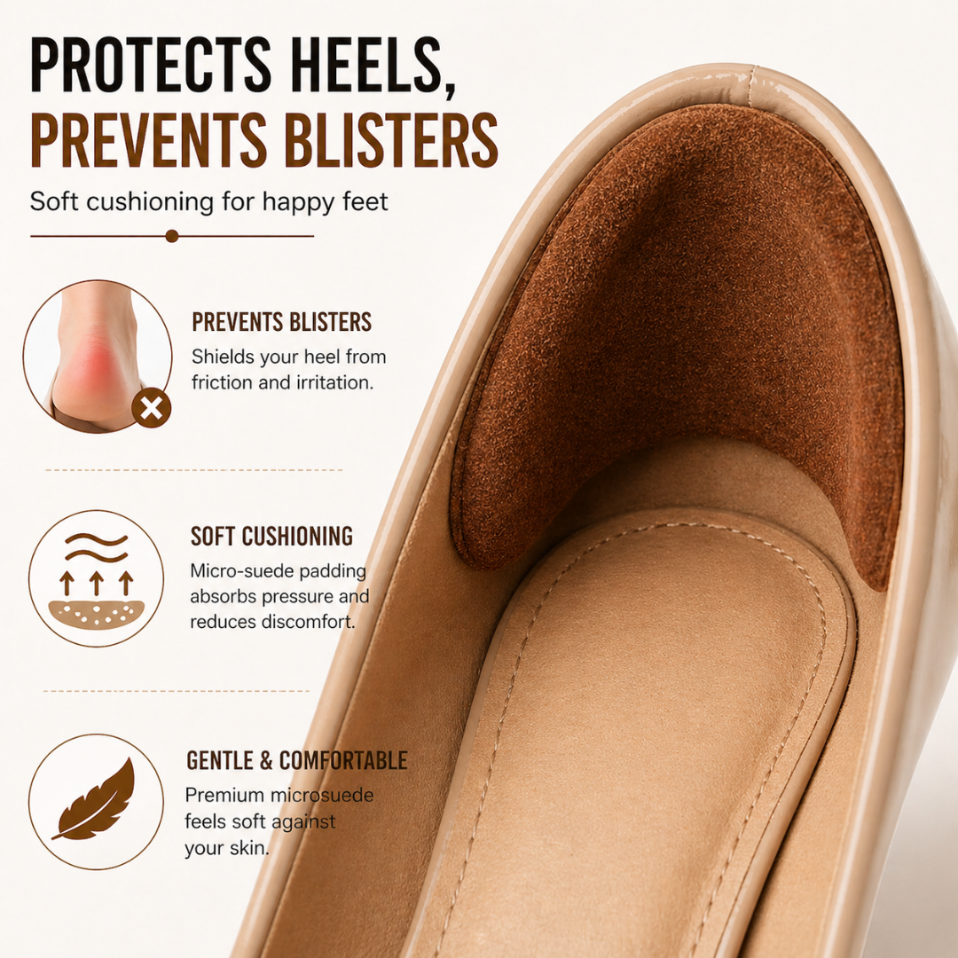 Heel Grips: Comfortable Microsuede