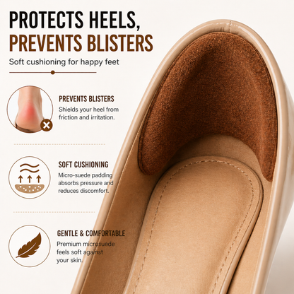 Heel Grips: Comfortable Microsuede