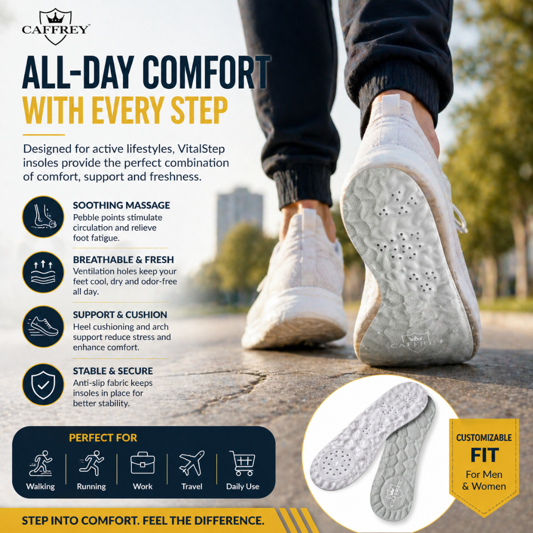 Vital Step: High-Tech Pebble Point Massage Insole