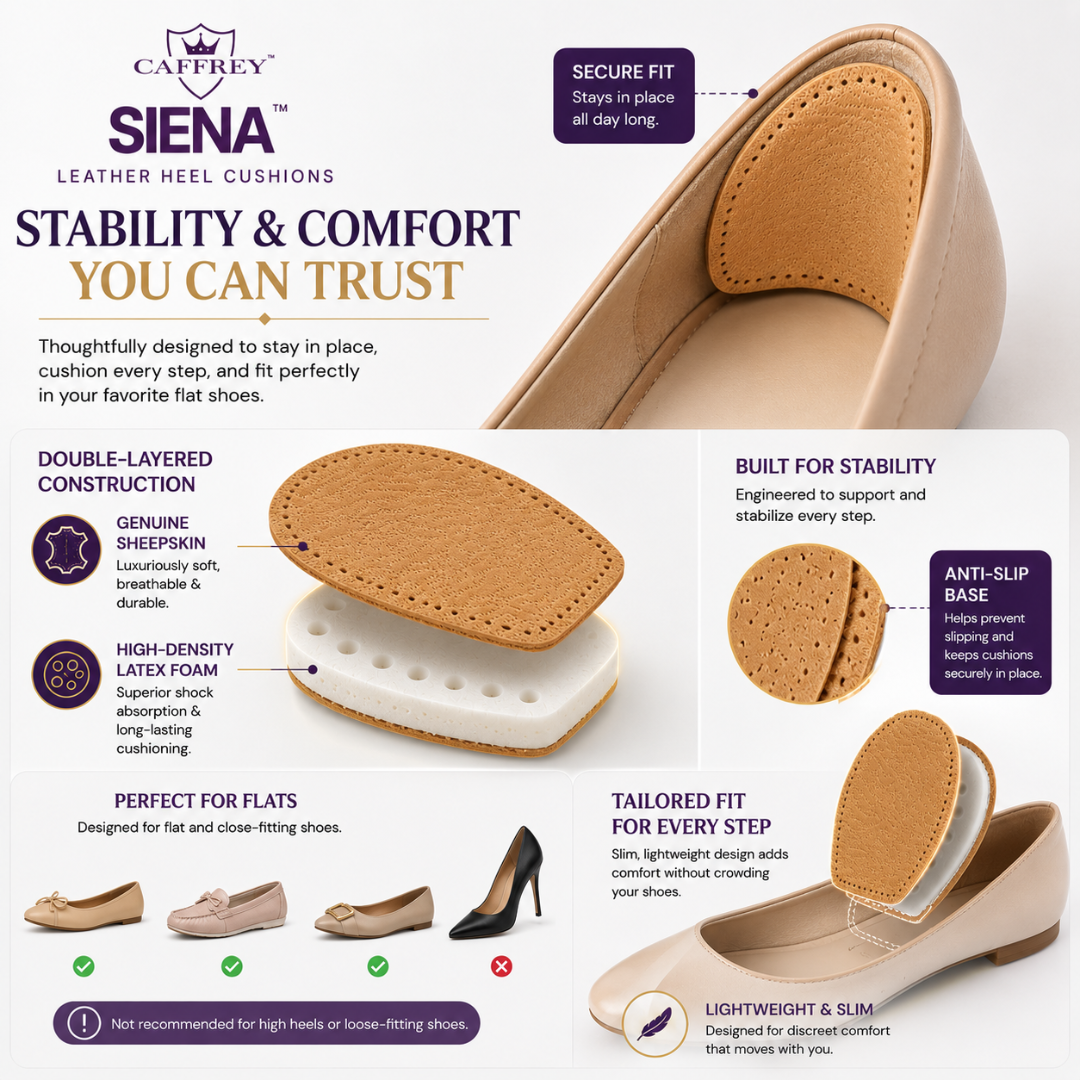 Caffrey Siena Leather Heel Cushion