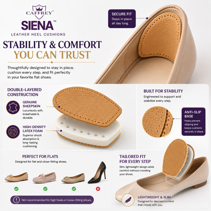 Caffrey Siena Leather Heel Cushion