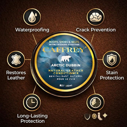 Caffrey Arctic Dubbin – Natural Leather Waterproofing Balm with Oils & Waxes, Weather Protection Without Drying, Leather Conditioning & Odor Prevention