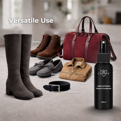 Caffrey Suede Cleaner & conditioner – Specialized Cleaner for Suede & Nubuck, Fiber-Safe Formula, Restores Texture Without Damage