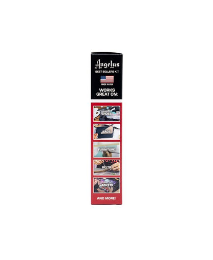 Angelus Leather Paint Best Sellers Kit – 12 Color Acrylic Set (1 oz Bottles)