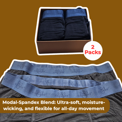 Caffrey Ballroom™ Men’s Modal-Spandex Boxer Briefs – Ultra-Soft, Moisture-Wicking Underwear with Separation Pouch