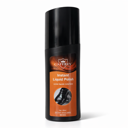 Caffrey Liquid Shoe Polish with Sponge Applicator – Instant Shine & Leather Conditioner for Shoes, Boots & Bags – Quick Dry, Eco-Friendly, Non-Toxic Formula – 100ml