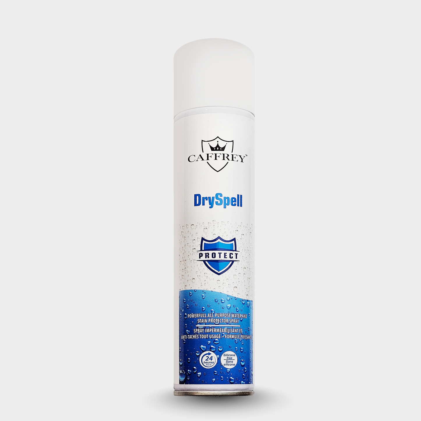 Caffrey DrySpell — All-Purpose Water & Stain Protector Spray, Fabric, Leather, Suede, Canvas, Shoes, Jackets, Car Seats, Long-Lasting Waterproofing & Anti-Stain Protection (24-Hour Shield) 300ml