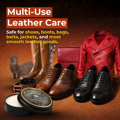 Caffrey Minklux Oil – Pure Mink Oil Leather Conditioner for Softening, Restoring & Preventing Cracks, Non-Discoloring Formula for Shoes, Bags & Leather Goods