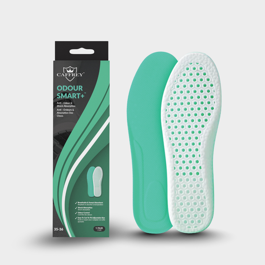 Caffrey Odour Smart Insoles – Cushioned Shoe Inserts with Hexagonal Airflow, Moisture-Wicking & Odour Control