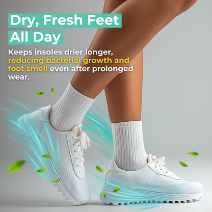 Caffrey Odour Smart Insoles – Cushioned Shoe Inserts with Hexagonal Airflow, Moisture-Wicking & Odour Control