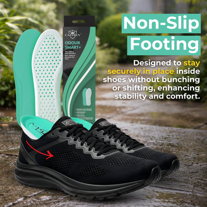 Caffrey Odour Smart Insoles – Cushioned Shoe Inserts with Hexagonal Airflow, Moisture-Wicking & Odour Control
