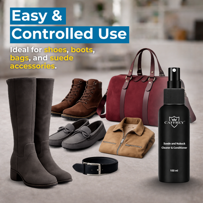 Caffrey Suede Cleaner & conditioner – Specialized Cleaner for Suede & Nubuck, Fiber-Safe Formula, Restores Texture Without Damage
