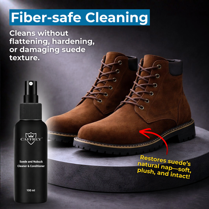 Caffrey Suede Cleaner & conditioner – Specialized Cleaner for Suede & Nubuck, Fiber-Safe Formula, Restores Texture Without Damage