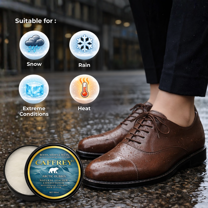 Caffrey Arctic Dubbin – Natural Leather Waterproofing Balm with Oils & Waxes, Weather Protection Without Drying, Leather Conditioning & Odor Prevention