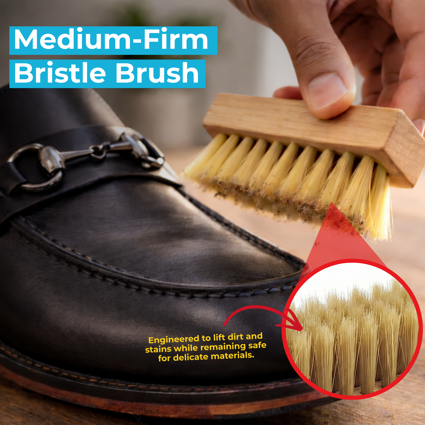 Caffrey Premium Shoe Cleaning Kit – Multi-Surface Leather, Suede & Sneaker Cleaner with Brush, Cleaning Solution & Cloth, Non-Discoloring Formula Safe for White Shoes