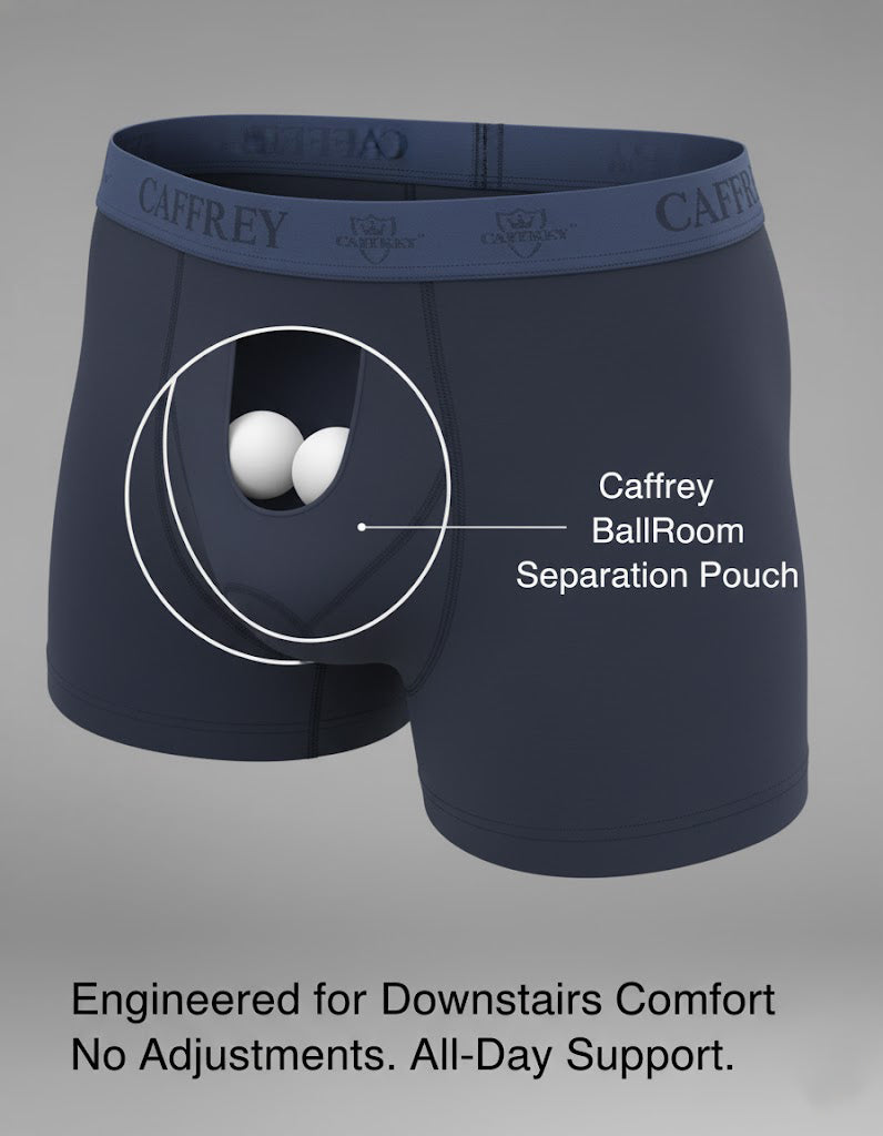 Caffrey Ballroom™ Men’s Modal-Spandex Boxer Briefs – Ultra-Soft, Moisture-Wicking Underwear with Separation Pouch