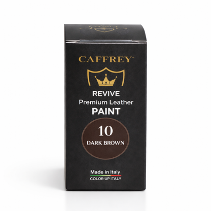 Caffrey Revive Premium Leather Paint – Leather Dye | Restore Furniture, Car Seats, Shoes & Bags | Crack-Proof, Fade-Resistant, Made in Italy