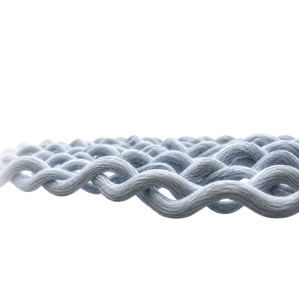 Close-up view of soft woven fabric fibres in the Caffrey DeWrinkle formula illustration