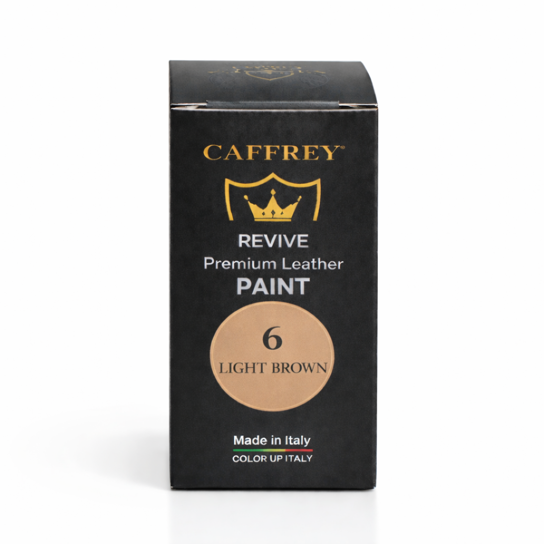 Caffrey Revive Premium Leather Paint – Leather Dye | Restore Furniture, Car Seats, Shoes & Bags | Crack-Proof, Fade-Resistant, Made in Italy