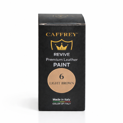 Caffrey Revive Premium Leather Paint – Leather Dye | Restore Furniture, Car Seats, Shoes & Bags | Crack-Proof, Fade-Resistant, Made in Italy