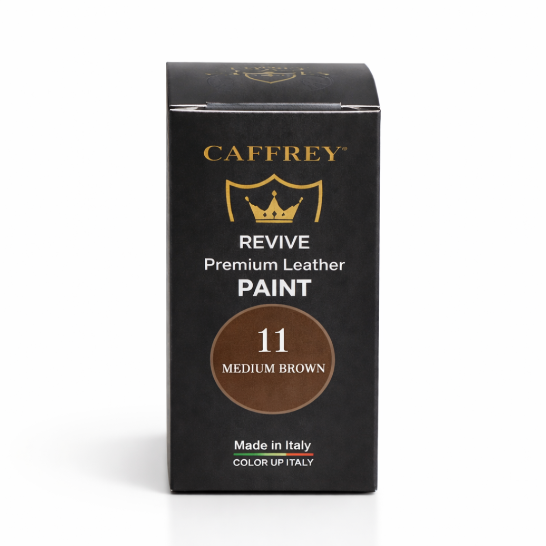 Caffrey Revive Premium Leather Paint – Leather Dye | Restore Furniture, Car Seats, Shoes & Bags | Crack-Proof, Fade-Resistant, Made in Italy