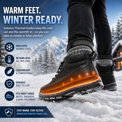 Caffrey Sub-Zero Thermal Insoles for Winter Boots & Shoes – Warm Felt & Aluminum Heat Reflective Insert