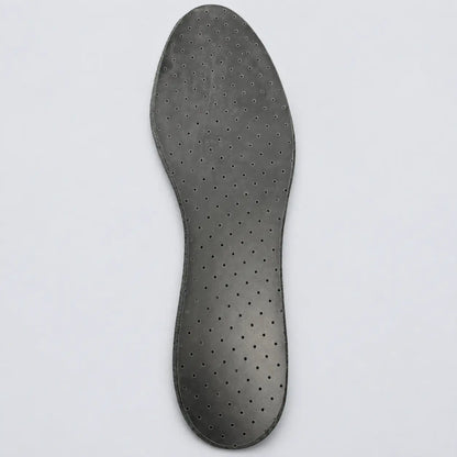 Eleganza Noire smooth charcoal underside with round perforations