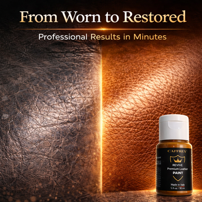 Caffrey Revive Premium Leather Paint – Leather Dye | Restore Furniture, Car Seats, Shoes & Bags | Crack-Proof, Fade-Resistant, Made in Italy
