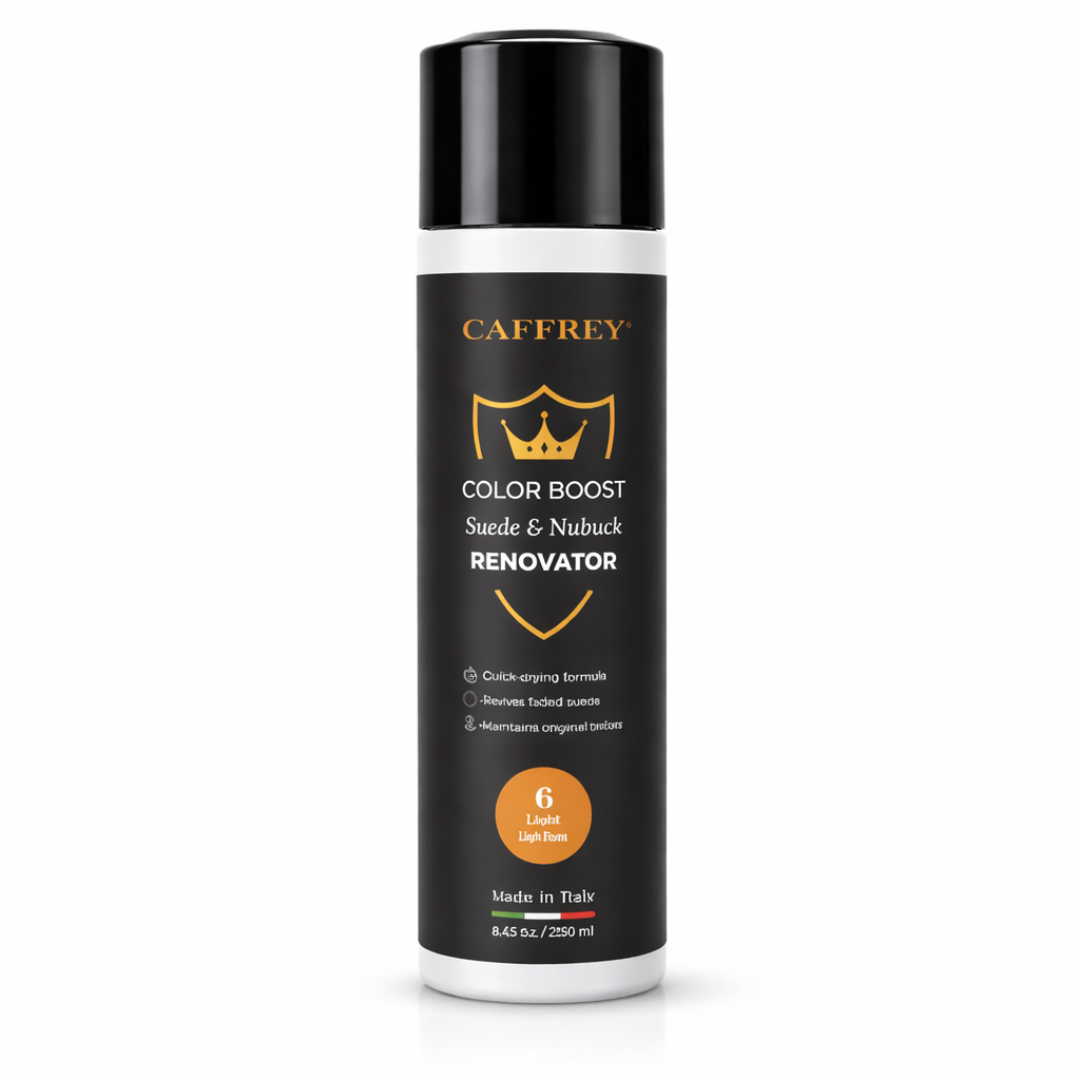 Caffrey Suede & Nubuck Renovator Spray 250ml – Restore Color & Texture | Waterproof & UV Protection | Suede Dye for Shoes, Boots, Bags | Made in Italy