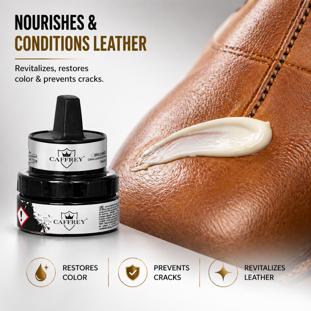 Caffrey Brilliance Instant Shine Cream — Shoe Polish, Conditioner & Leather Protector