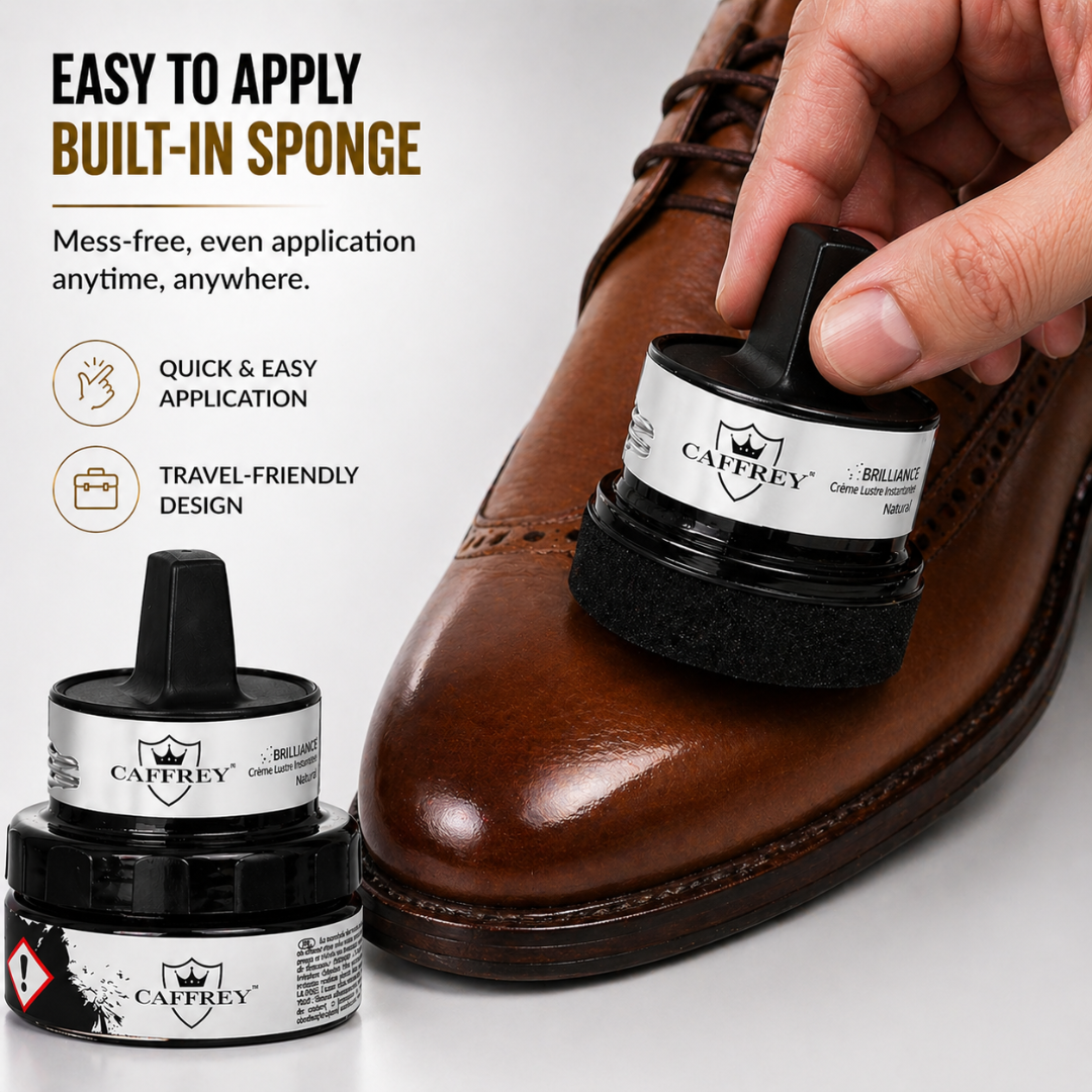 Caffrey Brilliance Instant Shine Cream — Shoe Polish, Conditioner & Leather Protector