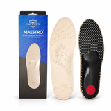 CAFFREY Maestro package with the cow-leather top and orthotic underside of the insoles