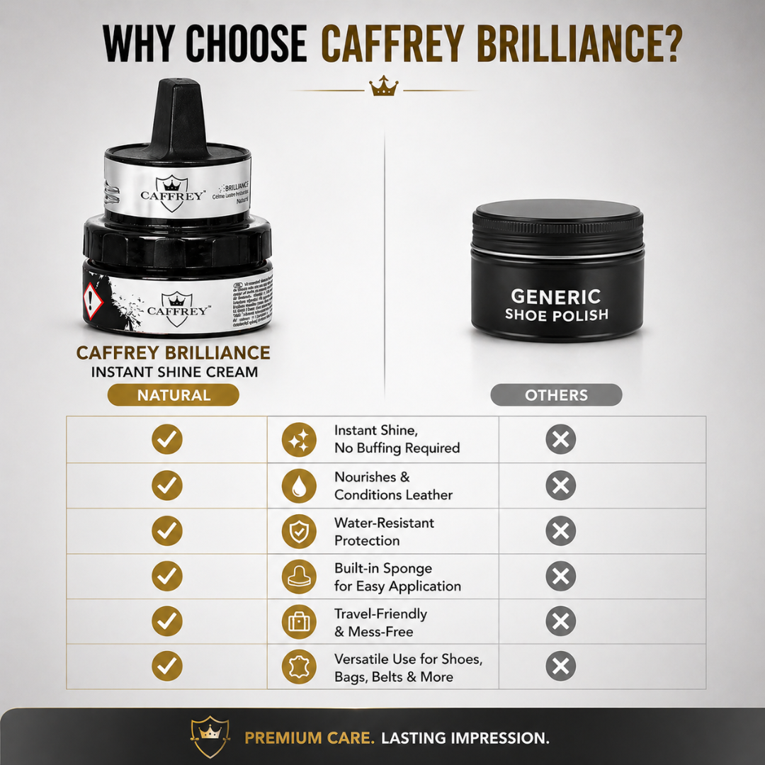 Caffrey Brilliance Instant Shine Cream — Shoe Polish, Conditioner & Leather Protector