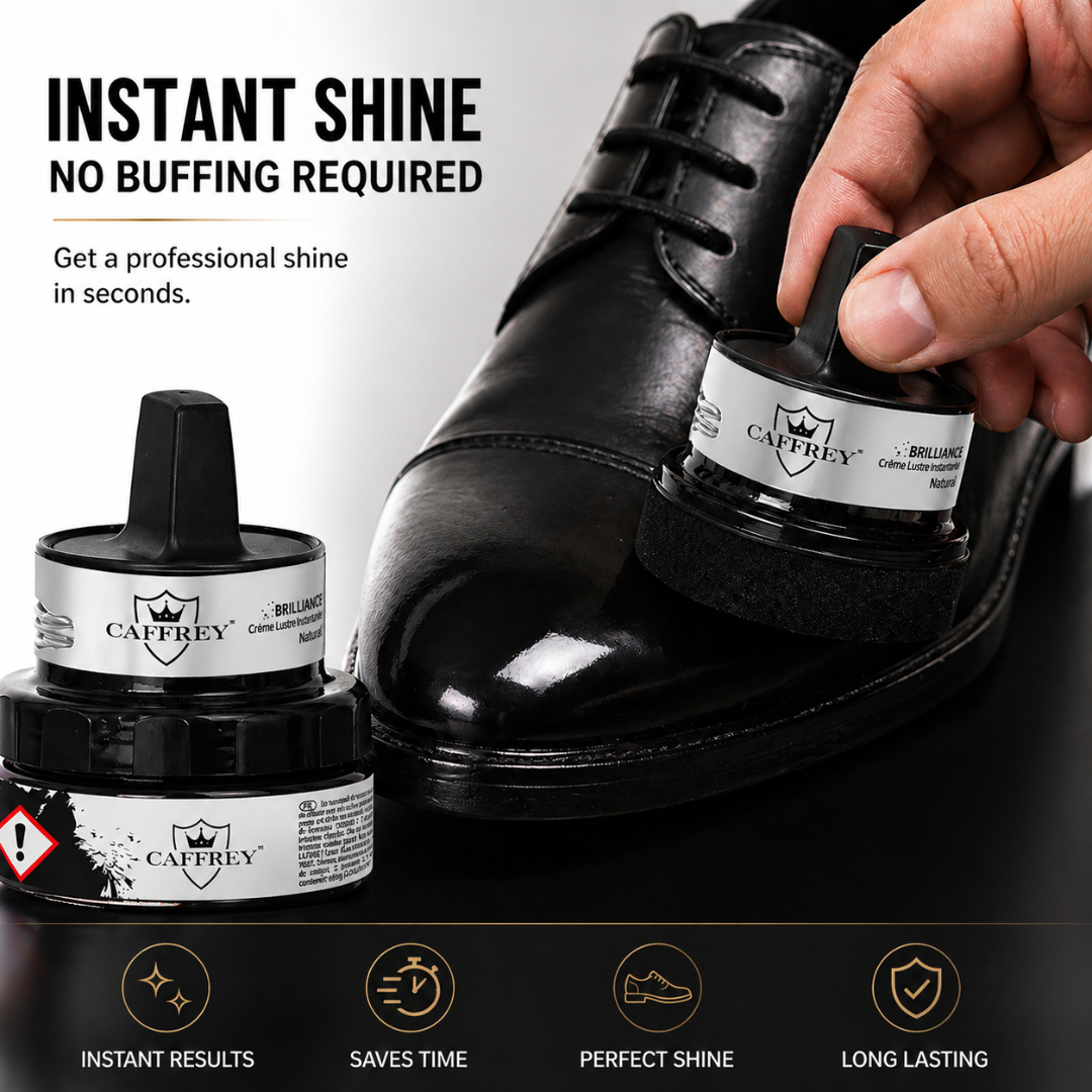 Caffrey Brilliance Instant Shine Cream — Shoe Polish, Conditioner & Leather Protector