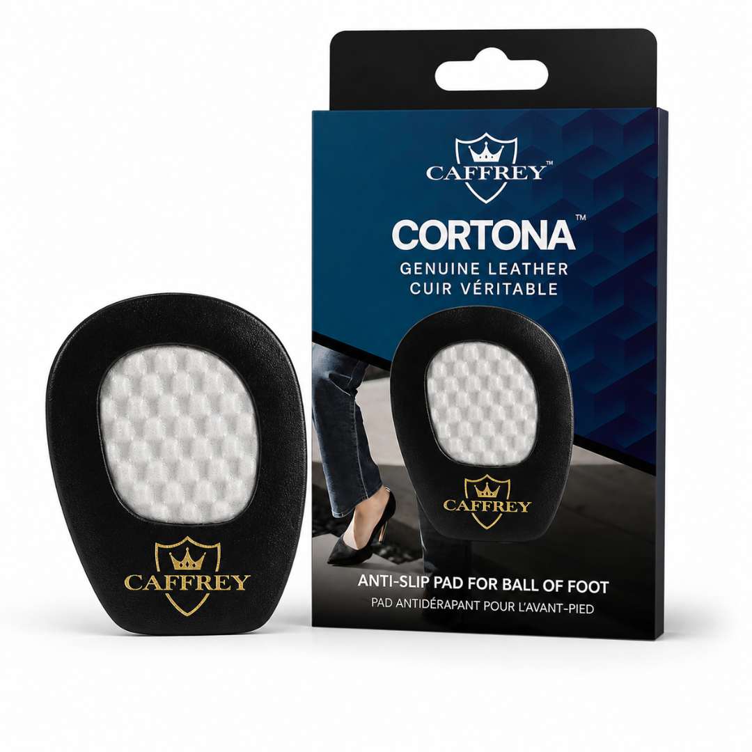Caffrey Cortona Ball of Foot Cushions for Heels & Sandals – Anti-Slip Shoe Pads for Pain Relief & Comfort