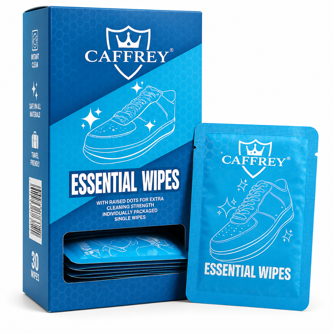 Caffrey Instant Clean Shoe Wipes — Disposable Sneaker & Leather Cleaner (30 Count)