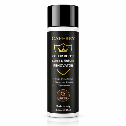 Caffrey Suede & Nubuck Renovator Spray 250ml – Restore Color & Texture | Waterproof & UV Protection | Suede Dye for Shoes, Boots, Bags | Made in Italy