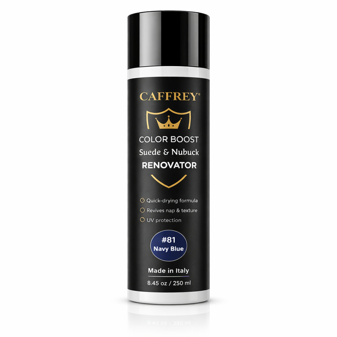 Caffrey Suede & Nubuck Renovator Spray 250ml – Restore Color & Texture | Waterproof & UV Protection | Suede Dye for Shoes, Boots, Bags | Made in Italy