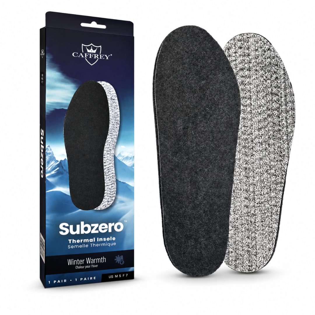 Caffrey Sub-Zero Thermal Insoles for Winter Boots & Shoes – Warm Felt & Aluminum Heat Reflective Insert