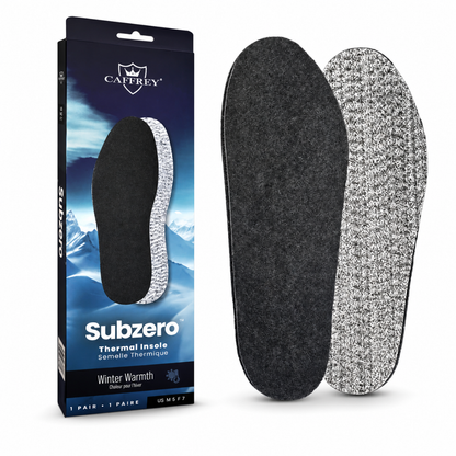 Caffrey Sub-Zero Thermal Insoles for Winter Boots & Shoes – Warm Felt & Aluminum Heat Reflective Insert